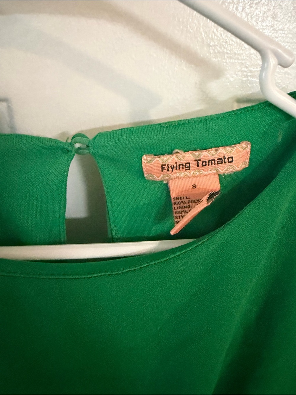 Flying Tomato Green Long-Sleeve Ruffled Hem Mini Dress - Picture 3 of 3